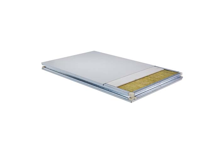 Handmade Cleanroom Rock Wool Sandwich Panel Fireproof 50mm 75mm 100mm Thick 0