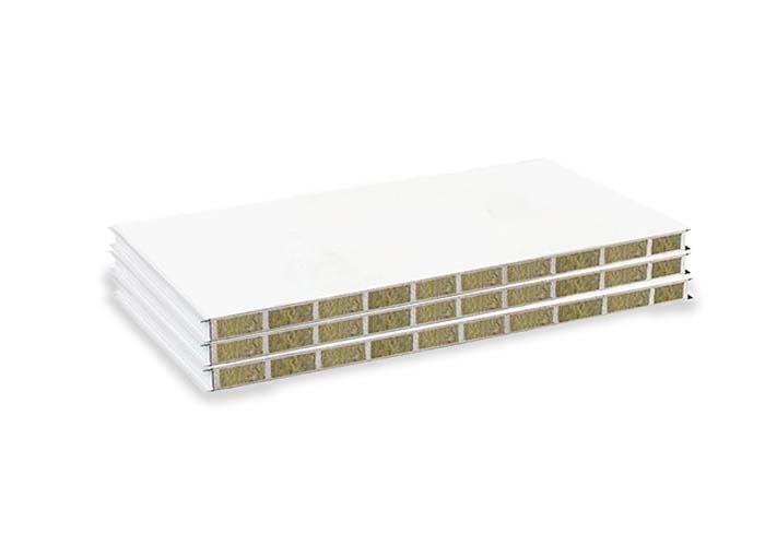 Handmade Cleanroom Rock Wool Sandwich Panel Fireproof 50mm 75mm 100mm Thick 0